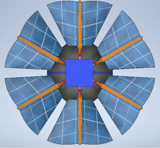 路边太阳能伞3D数模图纸+INVENTOR设计缩略图